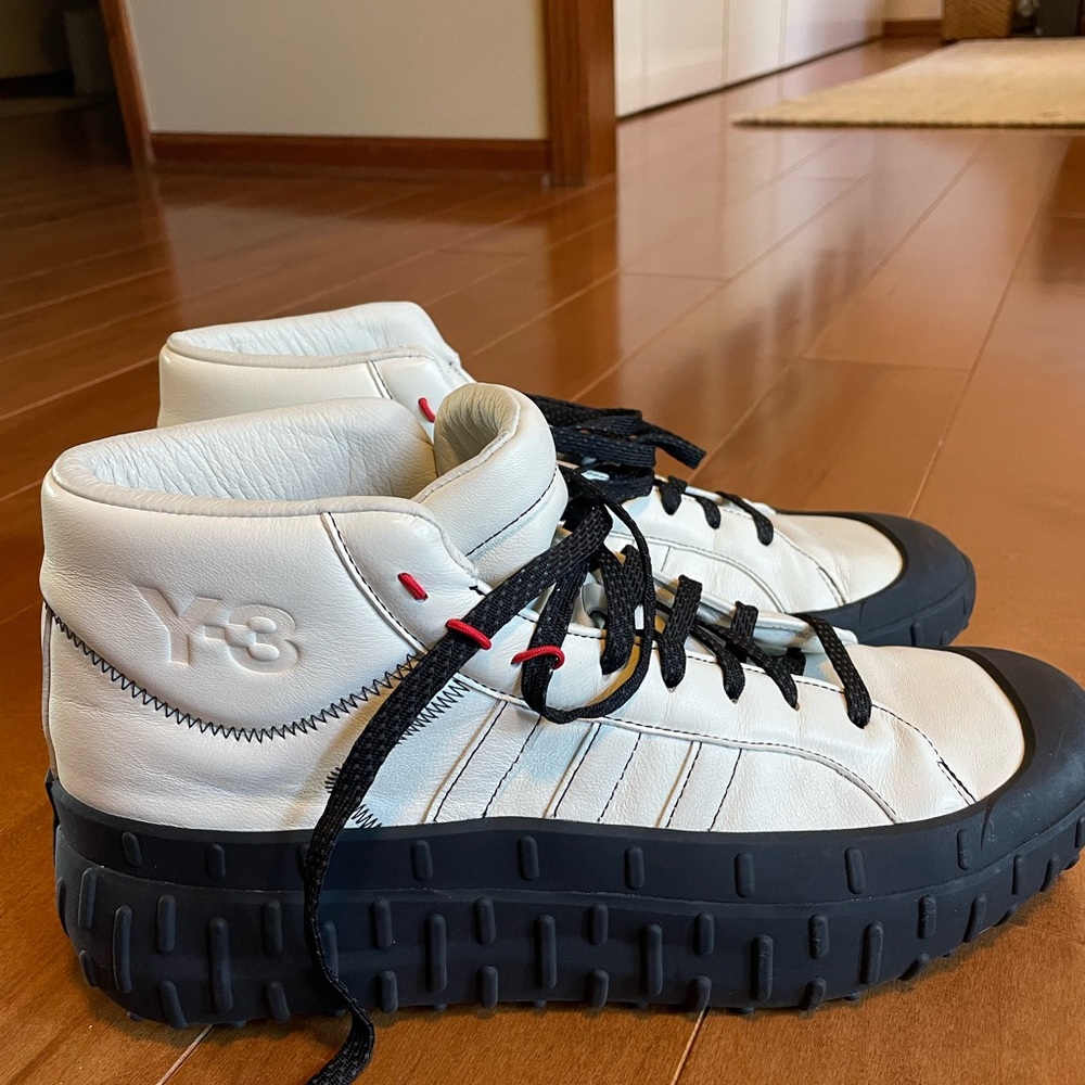 Y-3 GR.1P High. White. Worn 3 times, no box.